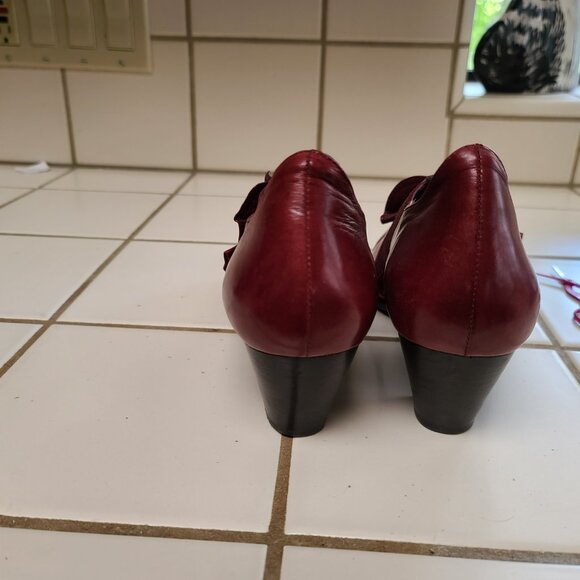 Everybody by BZ Moda Italian ankle shootie burgundy bow Novarra  39 (US size 9) - Picture 4 of 10